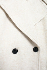 TRAFZA Winter Coat For Women 2024 Solid Lapel Double Breasted Long Cardigan Top Female Pokcet Streetwear Woman New In OuterCoat