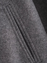 Ladies Fashion Autumn Winter Jacket Women Retro Round Neck Long Sleeve Elastic Hem Zipper Soft Bomber Jacket Women Coat Female