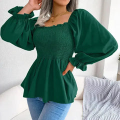 Loose Fit Chiffon Blouse - Elegant Polyester Top | Femstylo - Femstylo