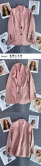 Women Jacket New in Korean Fashion Small Suit Top Brown Suit Coat Clothes Loose Straight Temperament Slim Blazer for Women Chic