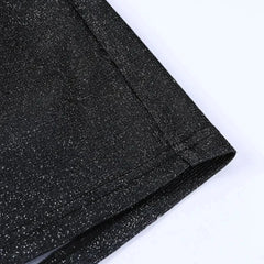 Sexy 90s Cowl-Neck Rave Dress - Glitter Y2K Clubwear | Femstylo