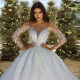 Exquisite Wedding Dresses A-Line Tulle Tiered Bridal Gowns Lace Appliques Gorgeous Princess Robes Vestidos De Novia Customized