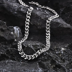 VNOX Cuban Chain Necklace - Stainless Steel 5/6/8mm - Unisex Waterproo