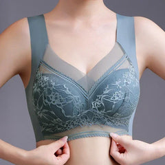 FallSweet Ice Silk Wireless Bra – Seamless Lace Bralette for Comfort