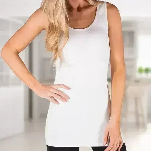 Truly Contagious Extra Long Layering Scoop Back Tank Top - Femstylo