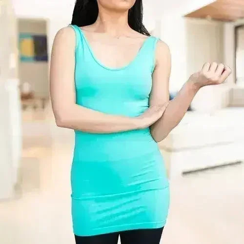 Truly Contagious Extra Long Layering Scoop Back Tank Top - Femstylo