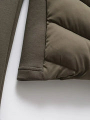 ETJ 2025 new traf women's elegant fashion patchwork long sleeve standing collar hooded cotton jacket sport coat 8073227