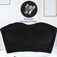 Push Up Bra for Woman Sexy Plus Size Bras Soft Breathable Wire Free Underwear Anti-slip Seamless Removable Strap&Cup Lingerie