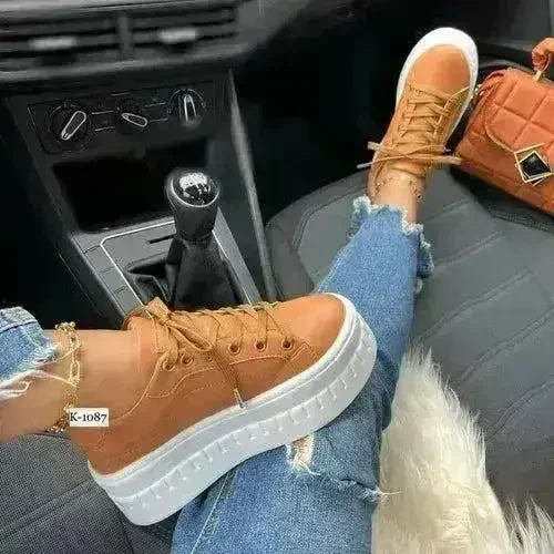 Flat Womens Sneakers Casual Platform Women's Shoes - Femstylo