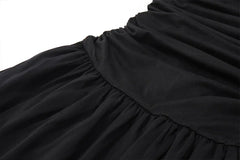 Ruched Bodycon Maxi Dress | Y2K Square Neck Slip Dress -femstylo