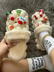 Funny DIY Bubble Slippers Furry House Slides for Chirstmas - Femstylo