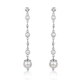 Luxury Pearl Drop Earrings for Women – 5A Zircon Bridal Dangle | Femstylo