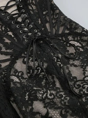 TARUXY Sexy Lace See-through Patchwork Corset Dress Female Bodycon Elegant Party MIrrgualr Mini Dress Women Tube Top Dress New