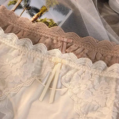 XL-3XL Big Size Women Lace Panties Summer Transparent Hollow Briefs Female Lingerie Sexy Underwear Breathable Underpants New