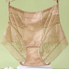XL-3XL Big Size Women Lace Panties Summer Transparent Hollow Briefs Female Lingerie Sexy Underwear Breathable Underpants New