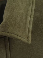 ETJ 2025 TRAF Spring new women's suede texture effect Loose version of fashion lapel shoulder bomber jacket