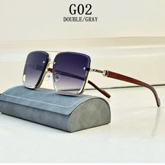 New Square Sunglasses For Men Vintage Outdoor Sunglasses Oculos Designer Wooden Glasses Sunscreen Sun Lentes Dropshipping Gafas