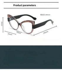 Women Large Cat Eye Reading Glasses Trendy Fashionable Oversized Far Sight Eyeglasses Men Female Anti-blue Plus Diopter Glasses