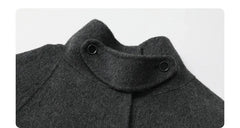 CHIC VEN Korean Women Woolen Coat Single Breasted Loose Stand Collar Belt Long Double-sided Ladies Overcoat Autumn Winter 2024