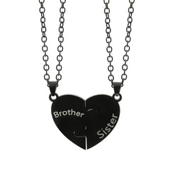 Father Mom Son Daughter Family Necklace Love Heart Puzzle Pendant Necklace Stainless Steel Jewelry for Women Mother's Day Gift