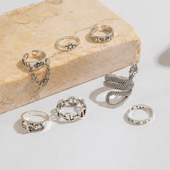 Docona Fashion Elegant Stacking Gold Colour Rings Geometric Design Ring Set Accessories Daily Festival Party Gifts 27910