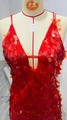 Sexy Women Maxi Dresses Elegant Sequins Sleeveless Female Long Dress Fashion Solid Deep V Neck Ladies Party Robe Dress