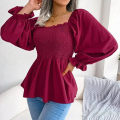 Loose Fit Chiffon Blouse - Elegant Polyester Top | Femstylo - Femstylo