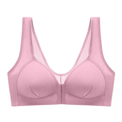 WTEMPO Plus Size Thin Non-steel Ring Front Buckle Cotton Bra Gathered Comfortable Underwear Soft Collection lingerie