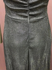 BKLD 2025 Evening Party Dress Sequin A-Line Strapless Sexy Fashion Solid Color Split Long Dresses Solid Color Women Clothing