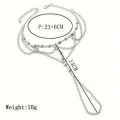 Boho Beaded Anklet for Women - Summer Beach Toe Bracelet, 22+5cm