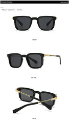 SHAUNA New Square Women Luxury Sunglasses Retro Rivets Men Gradient Shades UV400 Sun Glasses