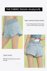 PHIGEER Yoga Shorts for Women Lightweight Gym Cycling Workout Shorts with Pocket Breathable Running Sweatpants Athletic Clothes