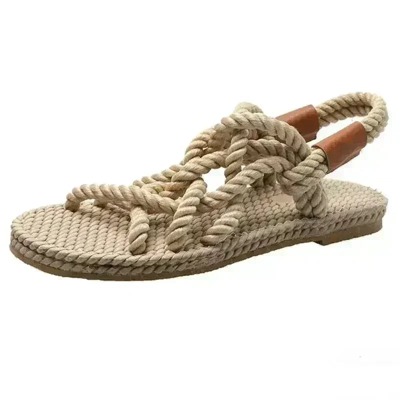 Braided Rope Sandals - Femstylo