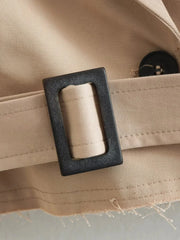 2024 Belt Cropped Trench Spring Jacket Women Vintage Streetwear Double Breasted Long Sleeve Top Female Coat Outfits