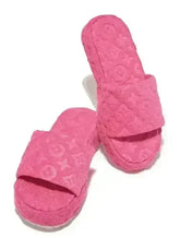 Flower Slides Thick Bottom Fur Slippers for Women - Femstylo