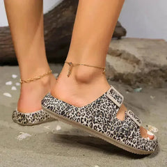 Summer Women Comfort Leopard Soft Thick-Soled Slippers - Sexikinis - Femstylo