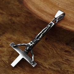 Beier 2022 New Creative Design Jesus Cross Pendant For Men Punk Hip Hop Skull Christian Jewelry Wholesale