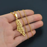 Palestine Map Necklace - Stainless Steel Pendant - Hypoallergenic & Dainty