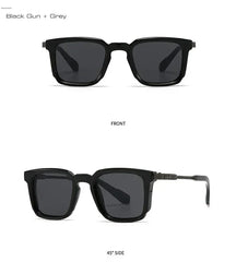 SHAUNA New Square Women Luxury Sunglasses Retro Rivets Men Gradient Shades UV400 Sun Glasses