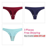 WarmSteps 3Pcs/Set Women's Sexy Thongs Seamless Yoga Panties for Woman S-XXXL Plus Size G Strings Thongs Femme Tangas Low Rise