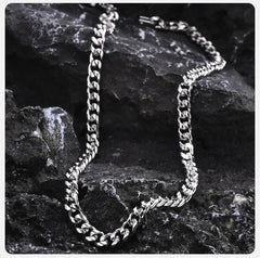 VNOX Cuban Chain Necklace - Stainless Steel 5/6/8mm - Unisex Waterproo