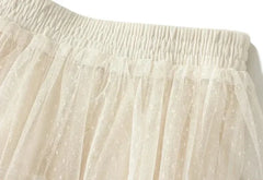 Women's High Waisted Slimming Sand Cake Skirt, Half Skirt, High-End Feeling Gauze, Long Skirt, Summer, , 2025 Hundred fold skirt