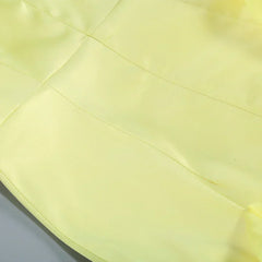 New fashion and sexy solid color wrapped chest dress, women's temperament decorative pleated ruffled edge party dress