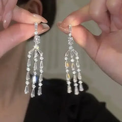 Elegant Crystal Drop Earrings for Bridal - Fashion Dangle Jewelry | Femstylo