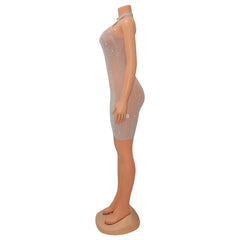 Sexy Summer Women Clothing Mesh Lace Embroidery Nightclub Ladies Dress One-piece Short Skirt Urban Style Elegant Commuting Style