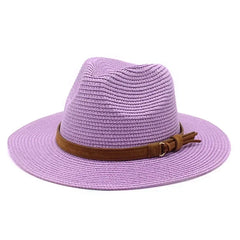 New Big Size 59-60CM Panama Hat Summer Sun Hats for Women Man Outdoor Beach Straw UV Protection Cap Chapeau Jazz Trilby Cap