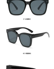 Fashion Square Polarized Sunglasses Cover Over Myopia Prescription Glasses Portable Men Women Vintage Fishing Driving Eyewear 