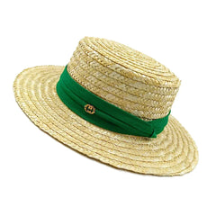 Straw summer hat French elegant ladies seaside travel sun hat Hepburn style wide brim hat 햇빛가리개 모자 모자