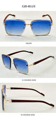 New Square Sunglasses For Men Vintage Outdoor Sunglasses Oculos Designer Wooden Glasses Sunscreen Sun Lentes Dropshipping Gafas