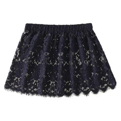 Women Eyelash Floral Lace Shirt Extender Adjustable Layered Faux Top Hem Lower Sweep Mini Skirt Half Slip Underskirt